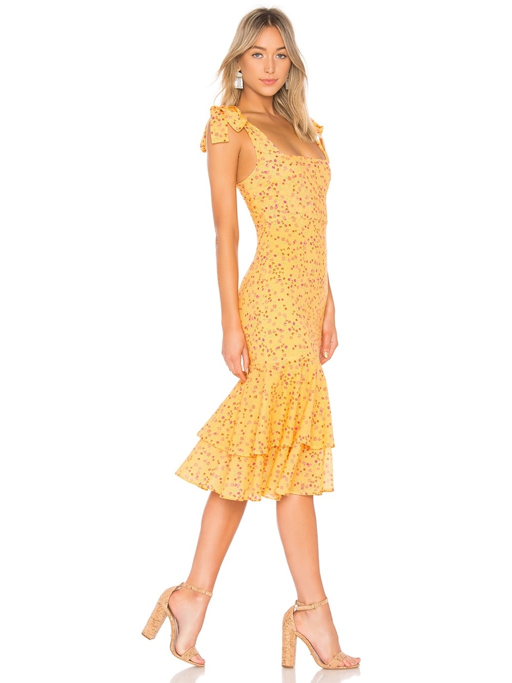 Lovers + Friends DAY KEEPER MIDI DRESS Size XS - Picture 2 of 9
